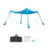 Beach Tent Sun Shelter, UPF50+ Sun Protection, 6.6 ft Tall, 10x10 ft, Easy Pop Up Beach Canopy with 4 Sandbags, Stability Poles, Sand Shovels