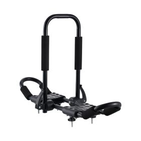 Kayak Roof Rack 1 Pair J-Bar, Soft Roof Rack, Top Mount Tie Down, Carrier for kayak, Surf Board, Canoe, SUP, Ski Board, Mount on Car, SUV, Truck