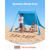 Beach Tent Sun Shelter, UPF50+ Sun Protection, 6.6 ft Tall, 7.5x7.5 ft, Easy Pop Up Beach Canopy with Sandbags, Stability Poles, Sand Shovels