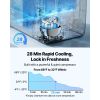 Car Refrigerator, DC 12/24V AC100-240V Compressor Electric Cooler, -4��F to 68��F Truck Refrigerator with APP Control, Wheels & Dual Zone