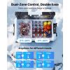 Car Refrigerator, DC 12/24V AC100-240V Compressor Electric Cooler, -4��F to 68��F Truck Refrigerator with APP Control, Wheels & Dual Zone